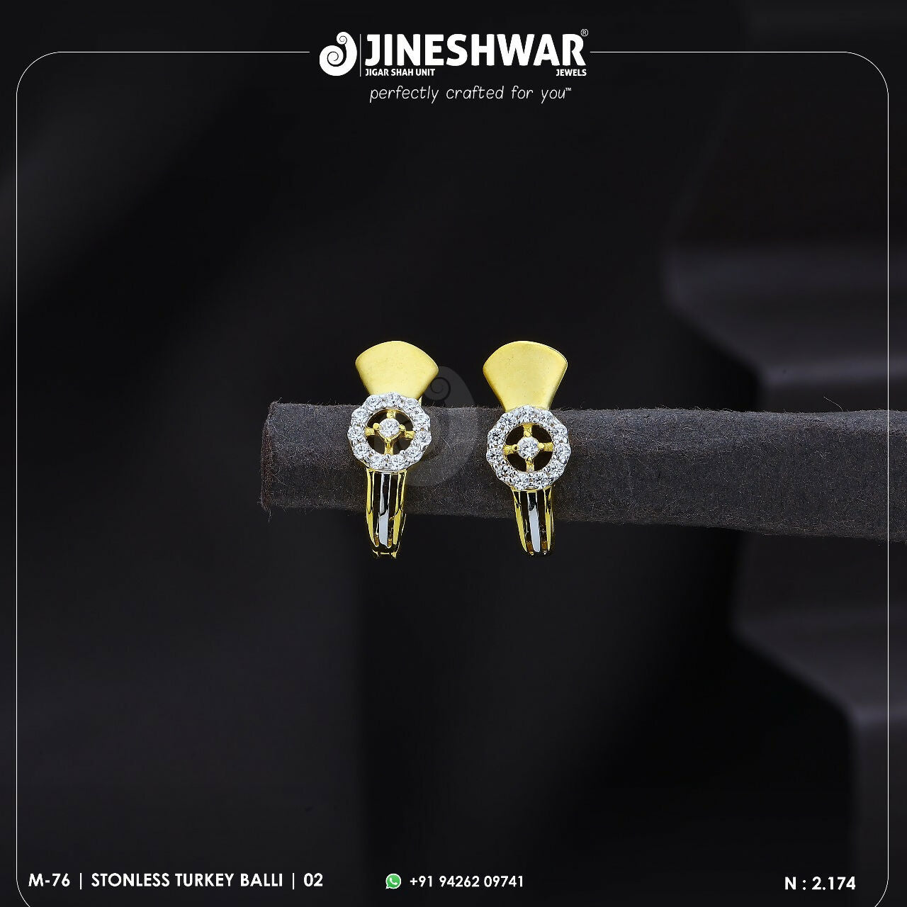 18kt Stonless Turkey Bali Sarafa Bazar India