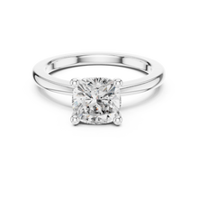 Cushion Cut Lab Grown Diamond Women's Ring 9Kt Gold Sarafa Bazar India