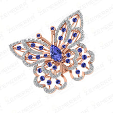 Beautiful 14K Gold Diamond Butterfly Ring Timeless Fine Jewelry Design Sarafa Bazar India