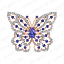 Beautiful 14K Gold Diamond Butterfly Ring Timeless Fine Jewelry Design Sarafa Bazar India