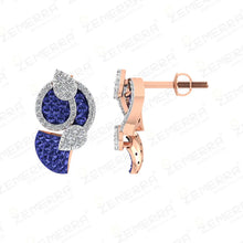Best Choice 14K Gold Diamond Curved swirl Pendant Set Sarafa Bazar India