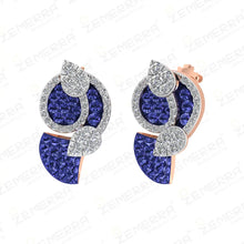 Best Choice 14K Gold Diamond Curved swirl Pendant Set Sarafa Bazar India