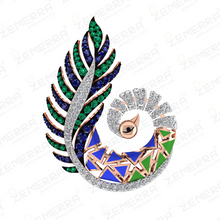 Elegant 14k Rose Gold Diamond Peacock Design Ring Sarafa Bazar India