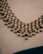 Black Diamond Beads Mesh Necklace Sarafa Bazar India