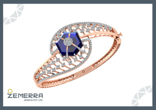 Brilliant 14K Rose Gold Diamond Fancy Gemstone Bracalets Sarafa Bazar India