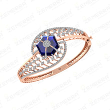 Brilliant 14K Rose Gold Diamond Fancy Gemstone Bracalets Sarafa Bazar India