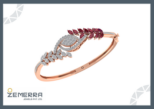 14K Rose Gold Marquise Stone With Real Diamond Bracelets