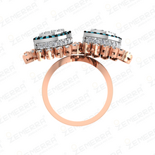 14K Rose Gold Diamond Engagement Rings Sarafa Bazar India