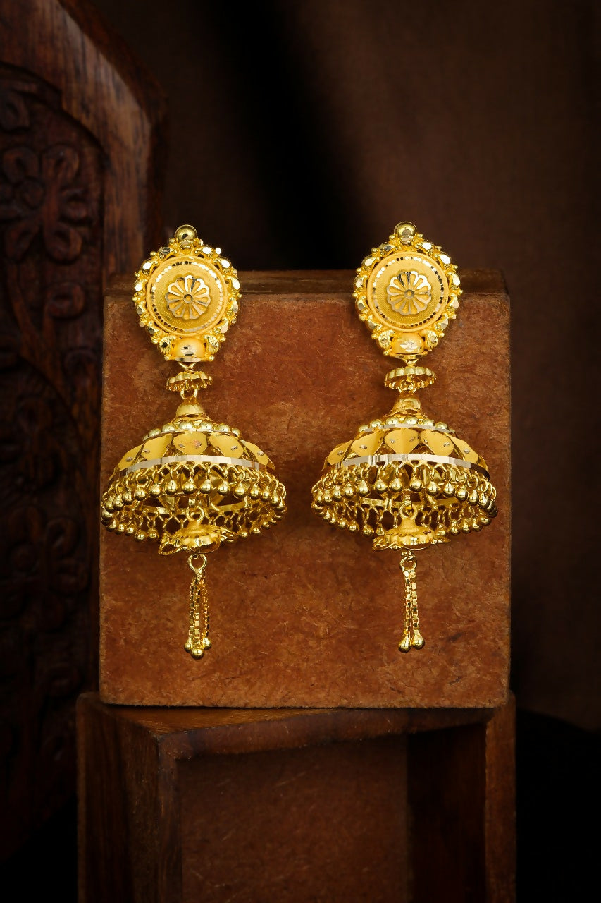 Gold Earrings Sarafa Bazar India