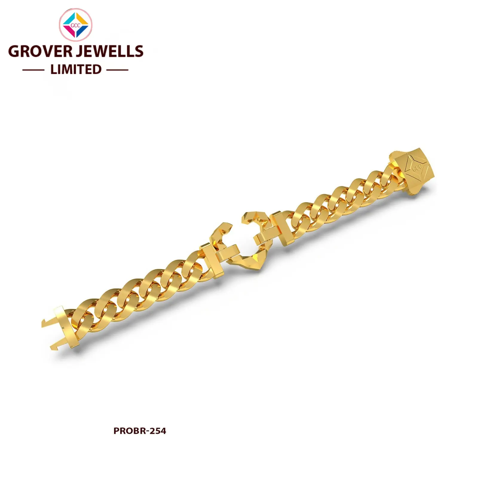 CASTING CUBAN BRACELET (FCCBR-215) Sarafa Bazar India