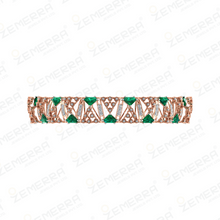 14K Gold Diamond Bangle Featuring Brilliant-cut Diamonds Sarafa Bazar India