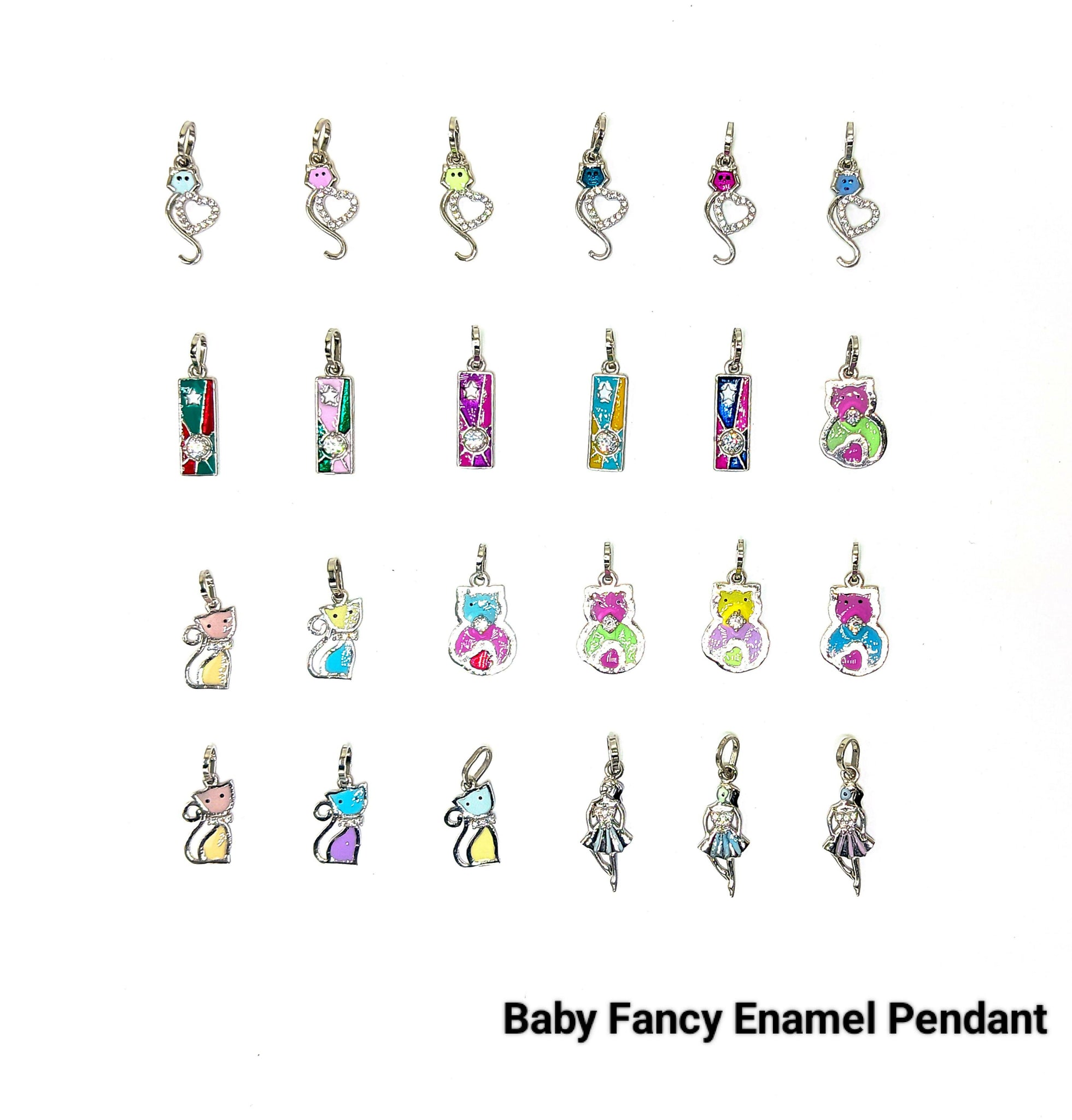 925 Silver Baby Fancy Enamel Pendant Sarafa Bazar India