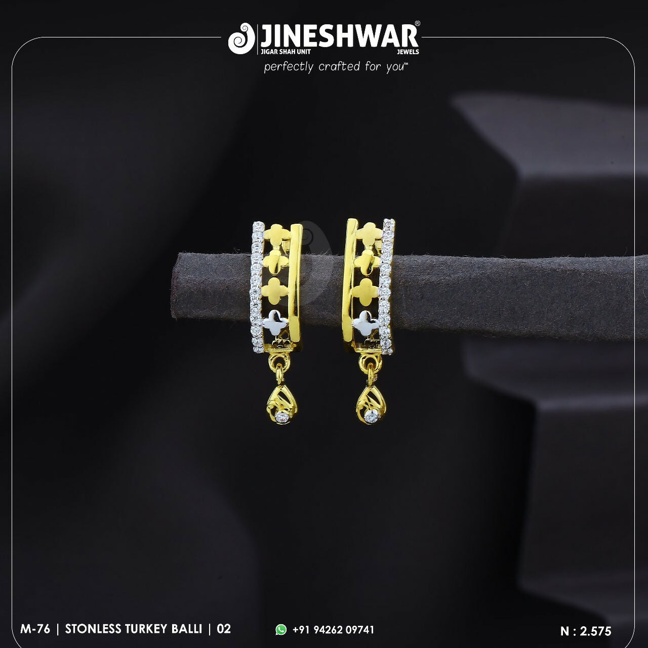 18kt Stonless Turkey Bali Sarafa Bazar India