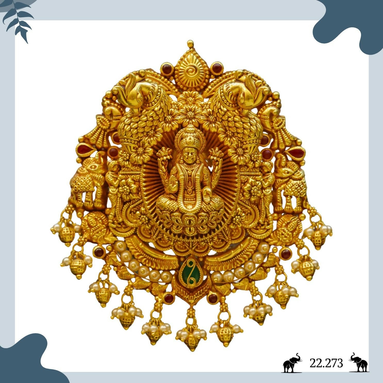 Antique Temple Pendant Sarafa Bazar India