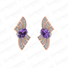 14K Gold Diamond Studs Earrings Sarafa Bazar India