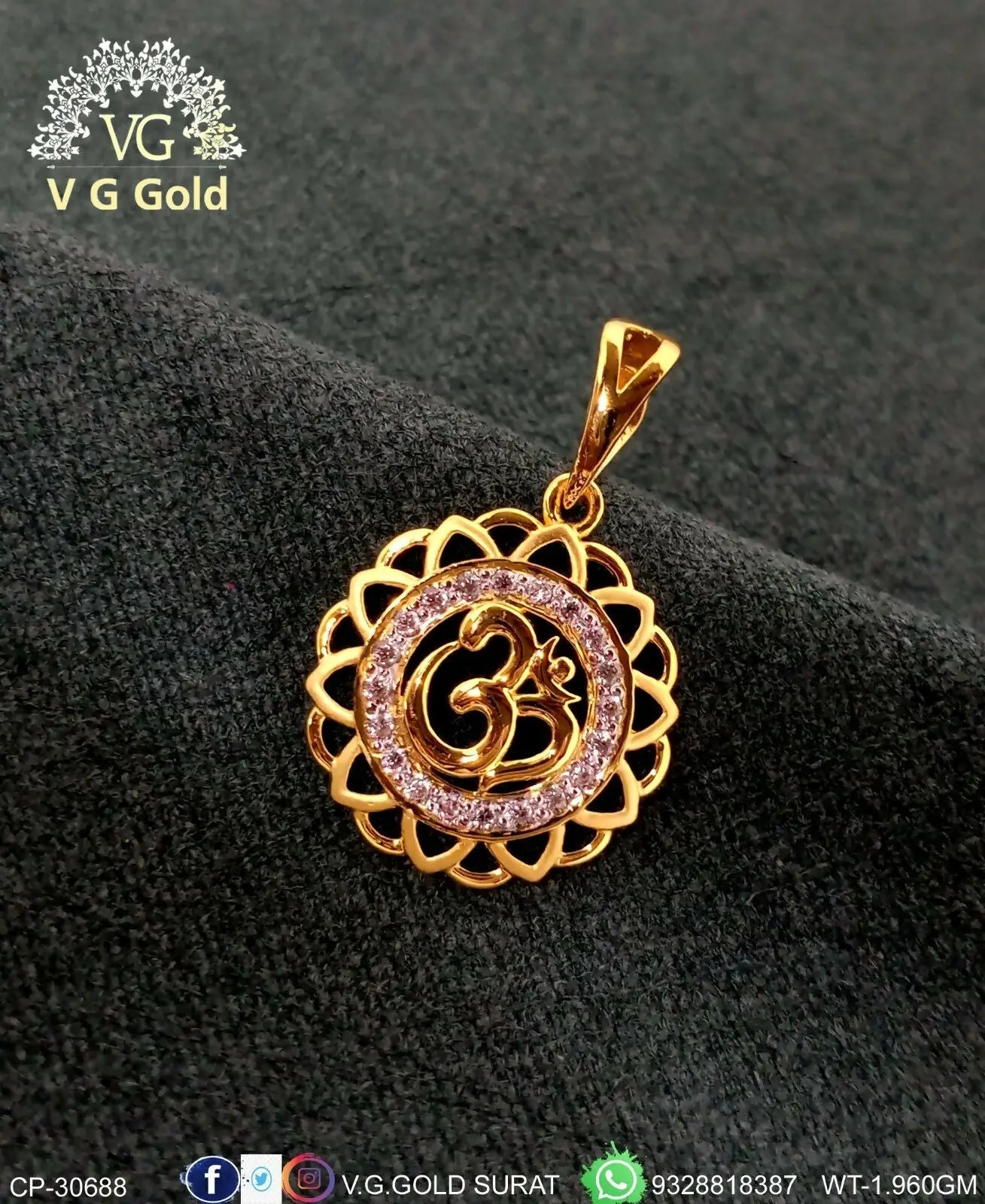 CZ God Pendant Sarafa Bazar India