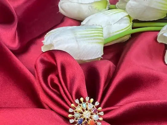 CZ Navratan Premium Ladies Ring Sarafa Bazar India