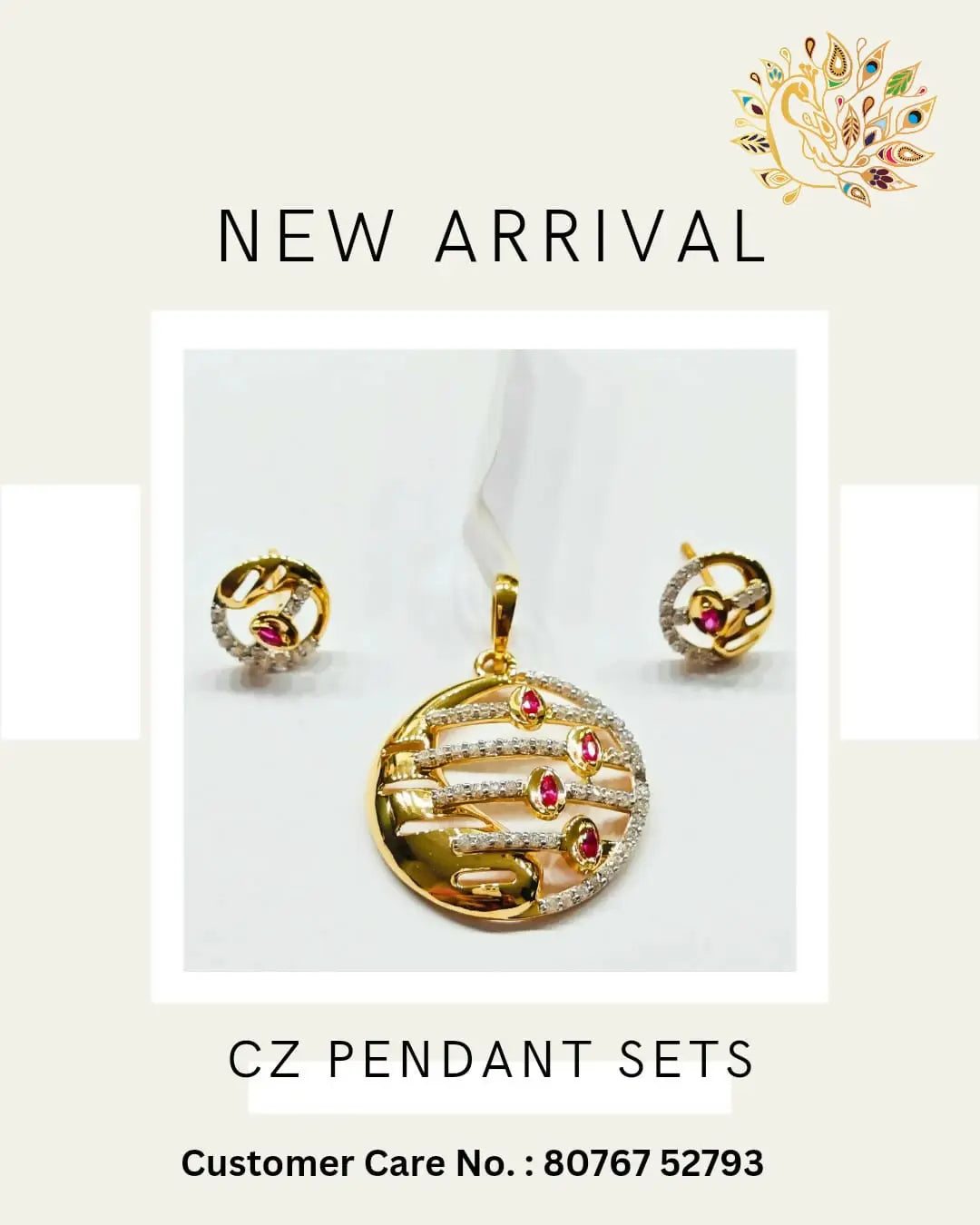 CZ Pendant Set Sarafa Bazar India