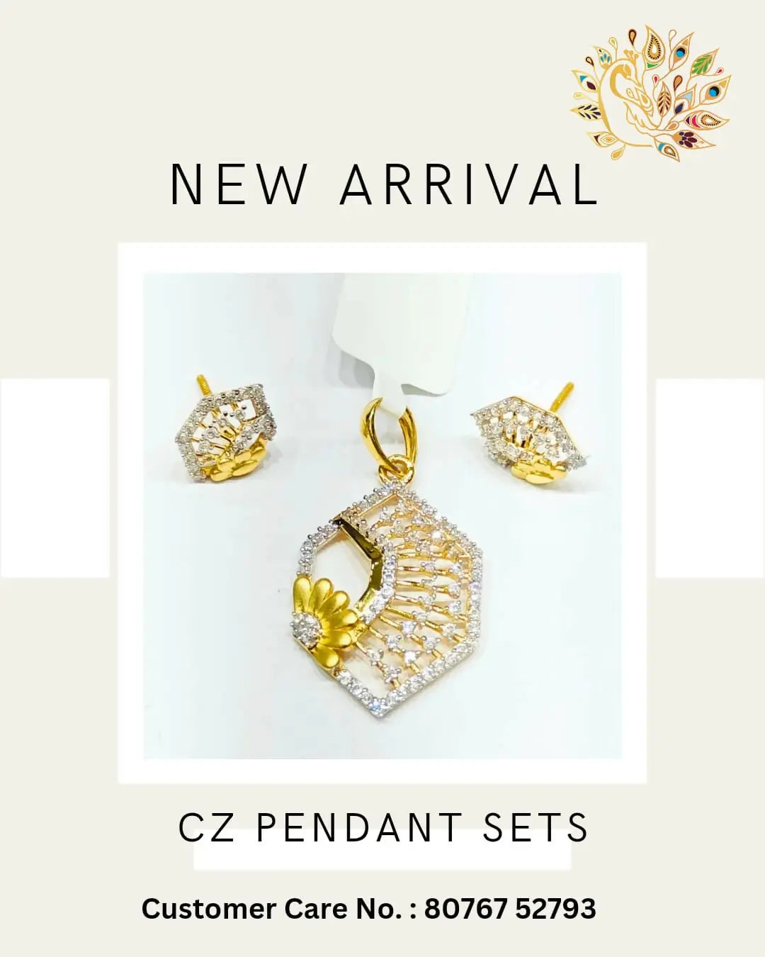 CZ Pendant Set Sarafa Bazar India