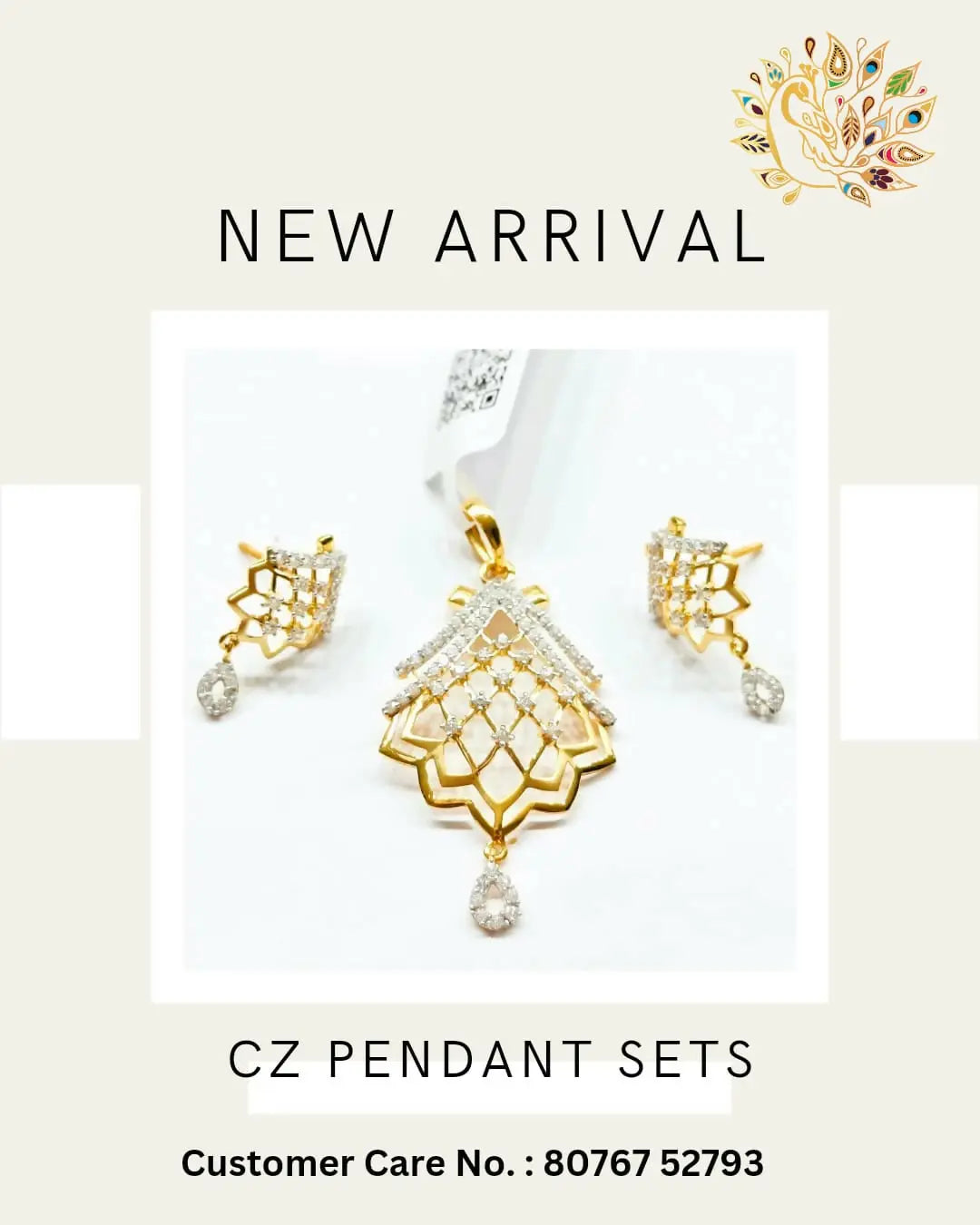 CZ Pendant Set Sarafa Bazar India