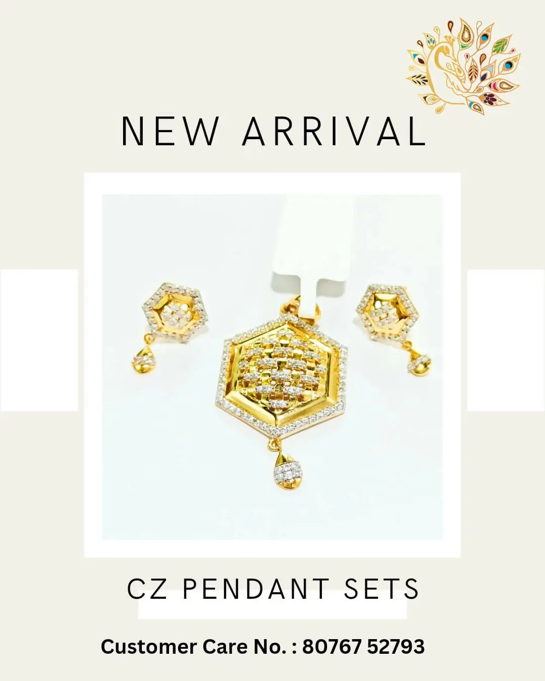 CZ Pendant Set Sarafa Bazar India