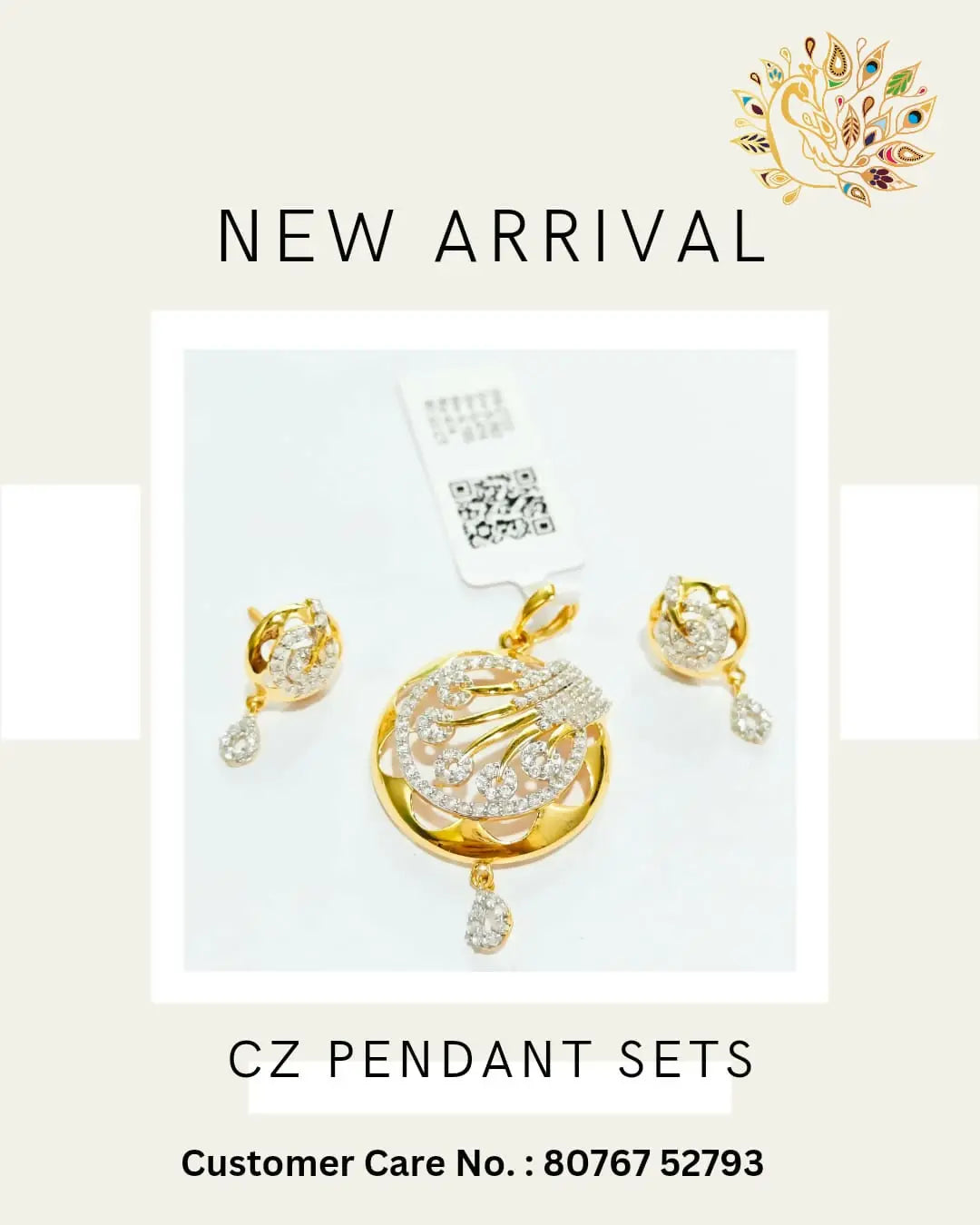 CZ Pendant Set Sarafa Bazar India