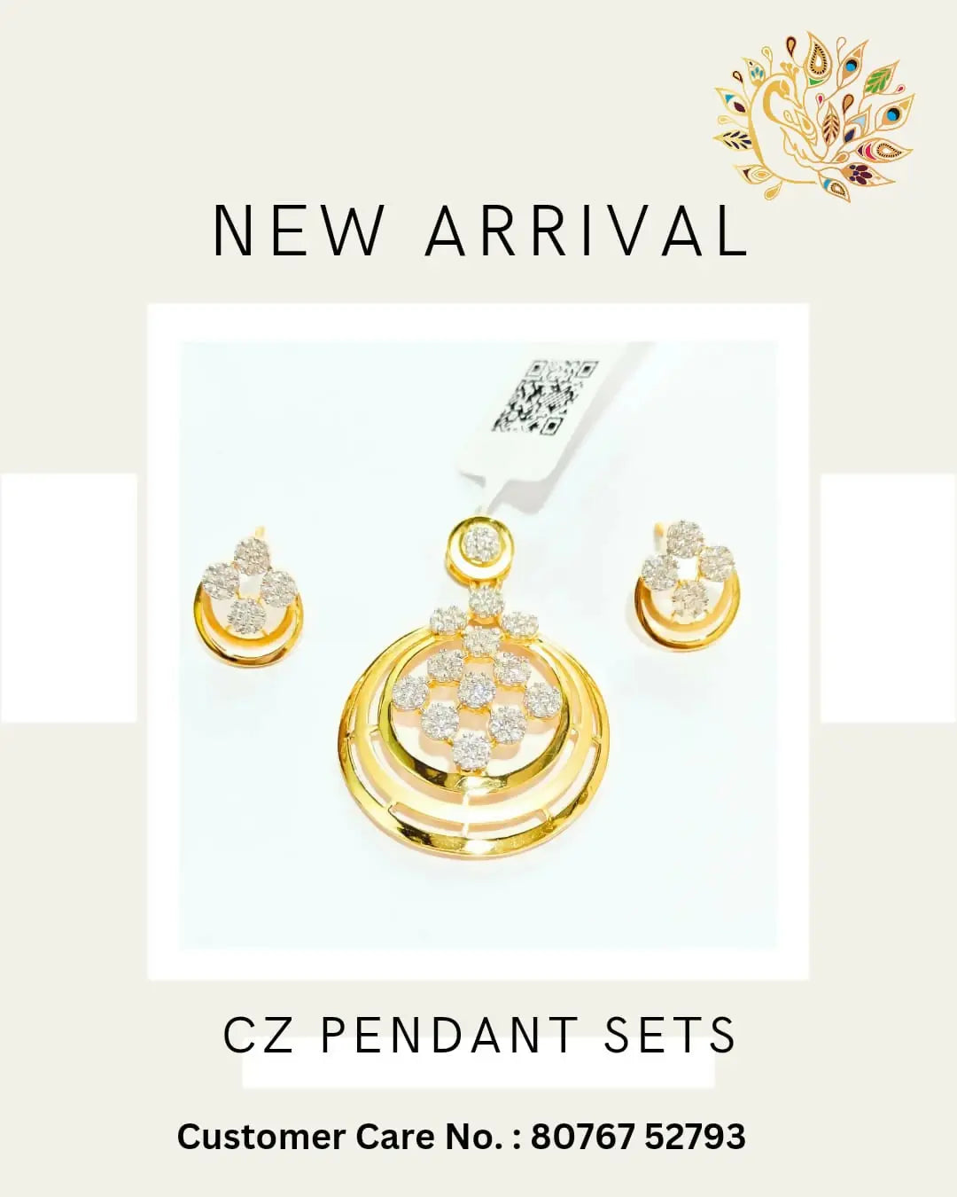 CZ Pendant Set Sarafa Bazar India