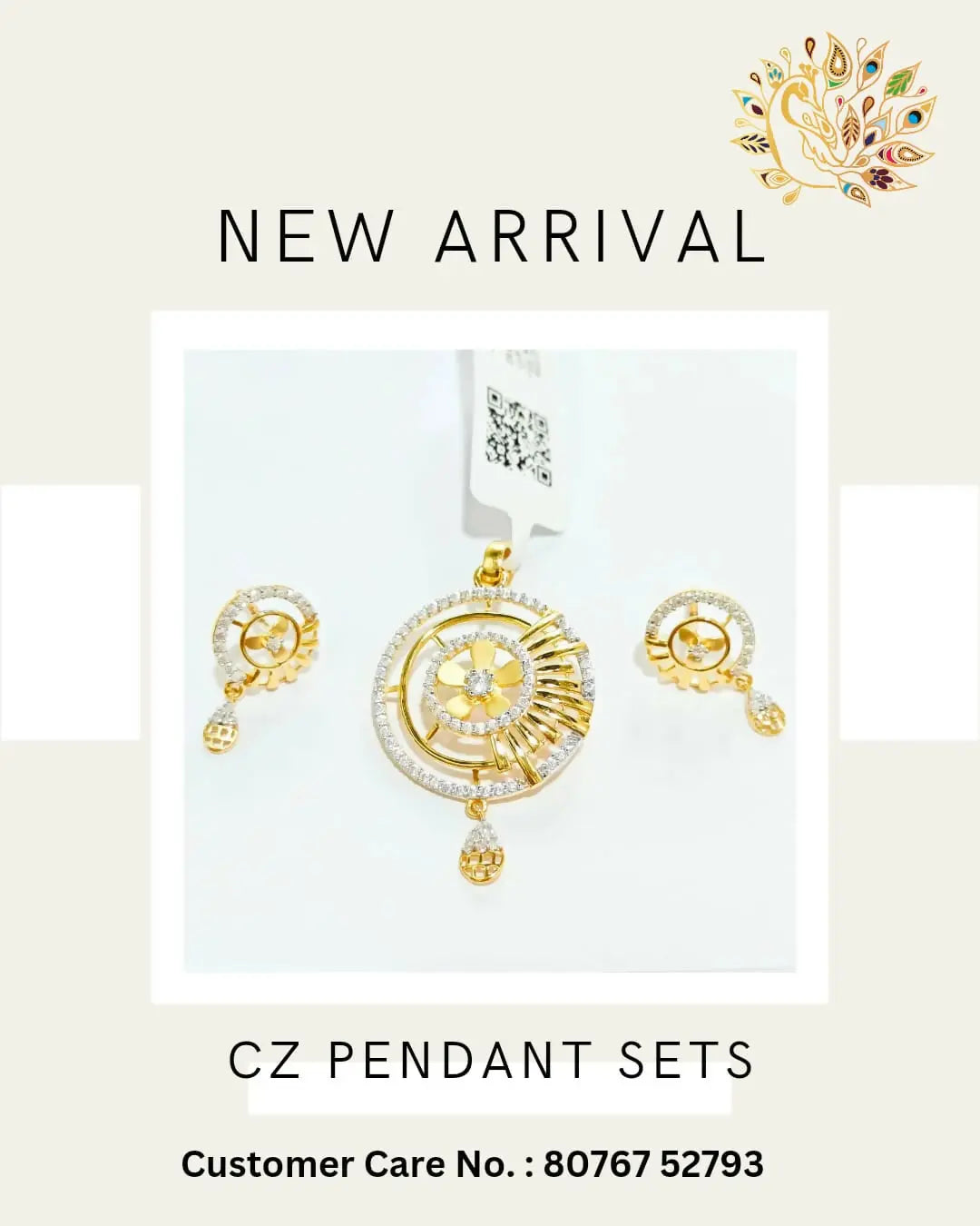 CZ Pendant Set Sarafa Bazar India