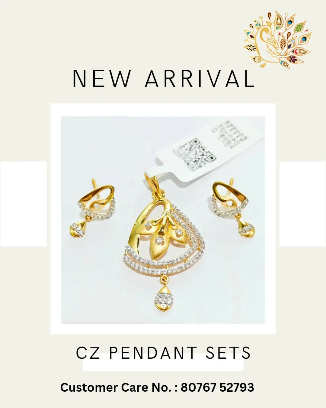 CZ Pendant Set Sarafa Bazar India