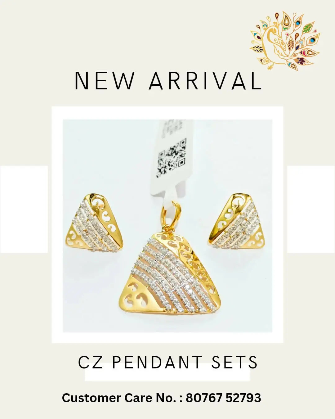 CZ Pendant Set Sarafa Bazar India