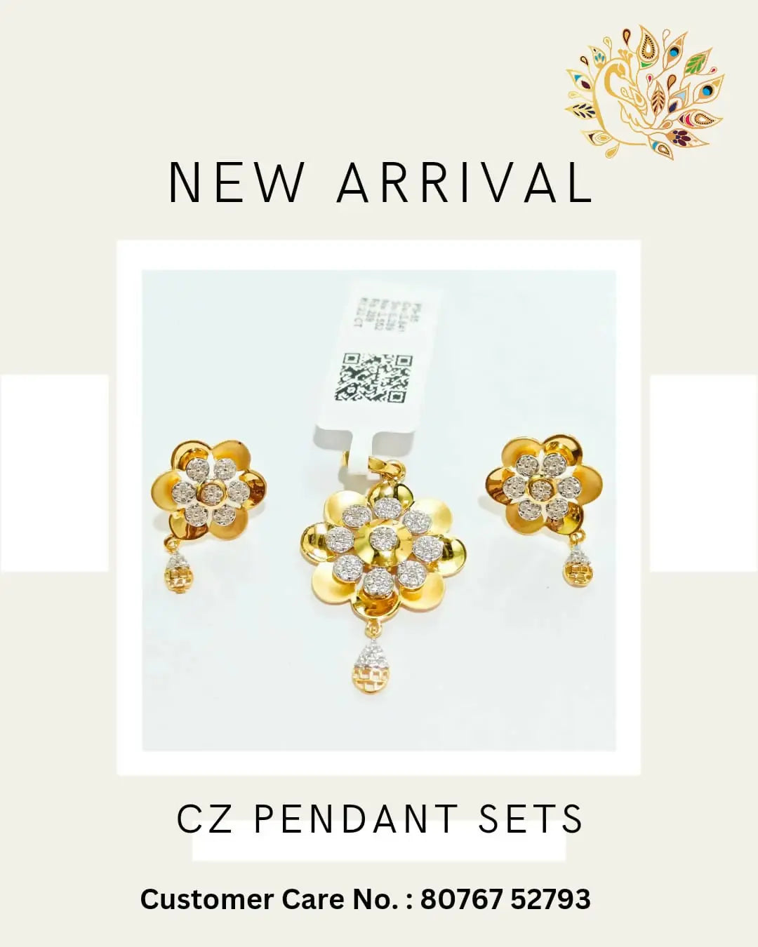 CZ Pendant Set Sarafa Bazar India