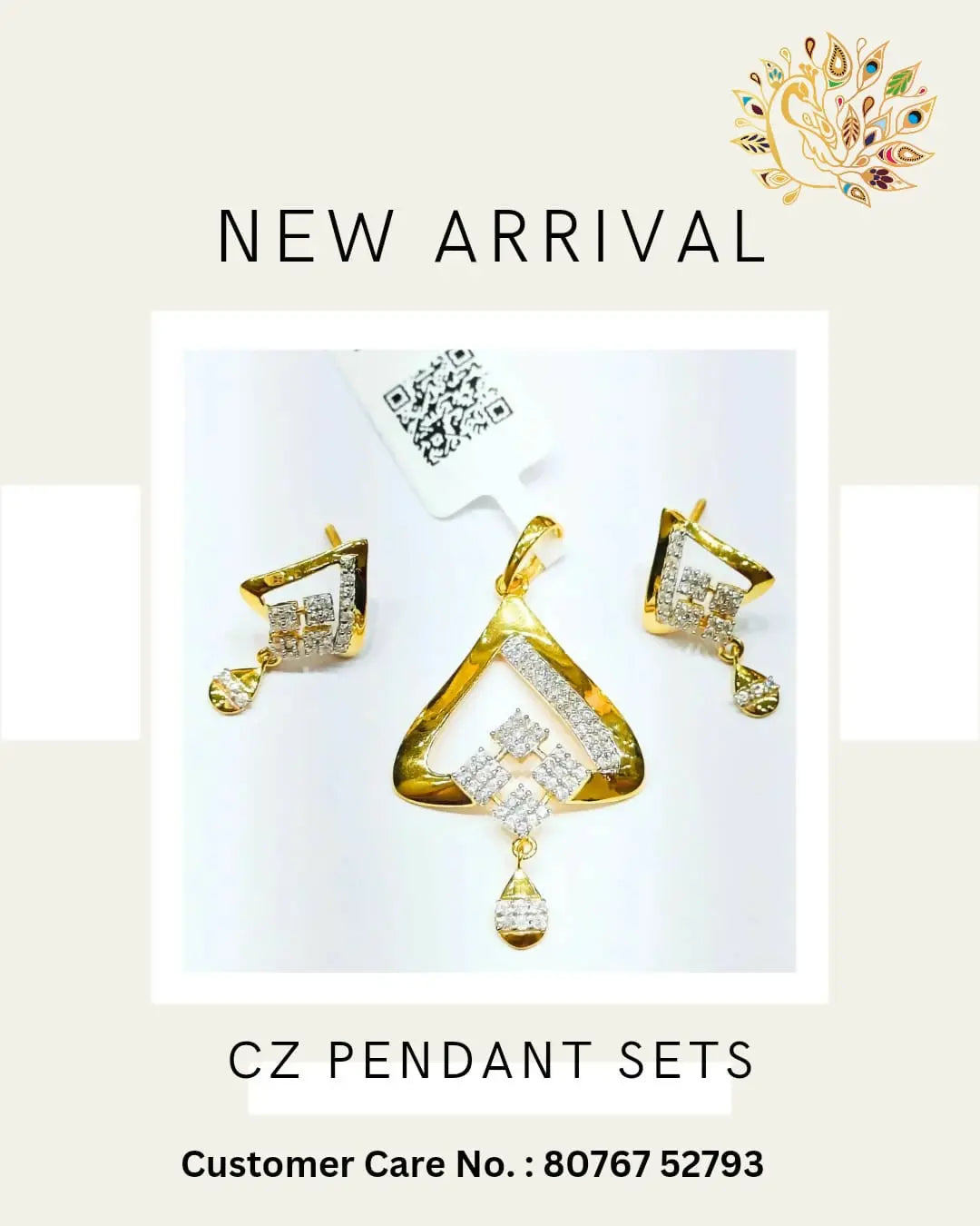 CZ Pendant Set Sarafa Bazar India