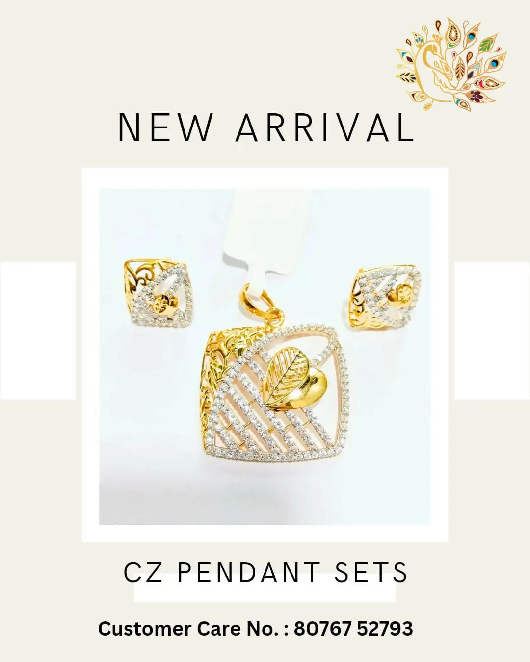 CZ Pendant Set Sarafa Bazar India