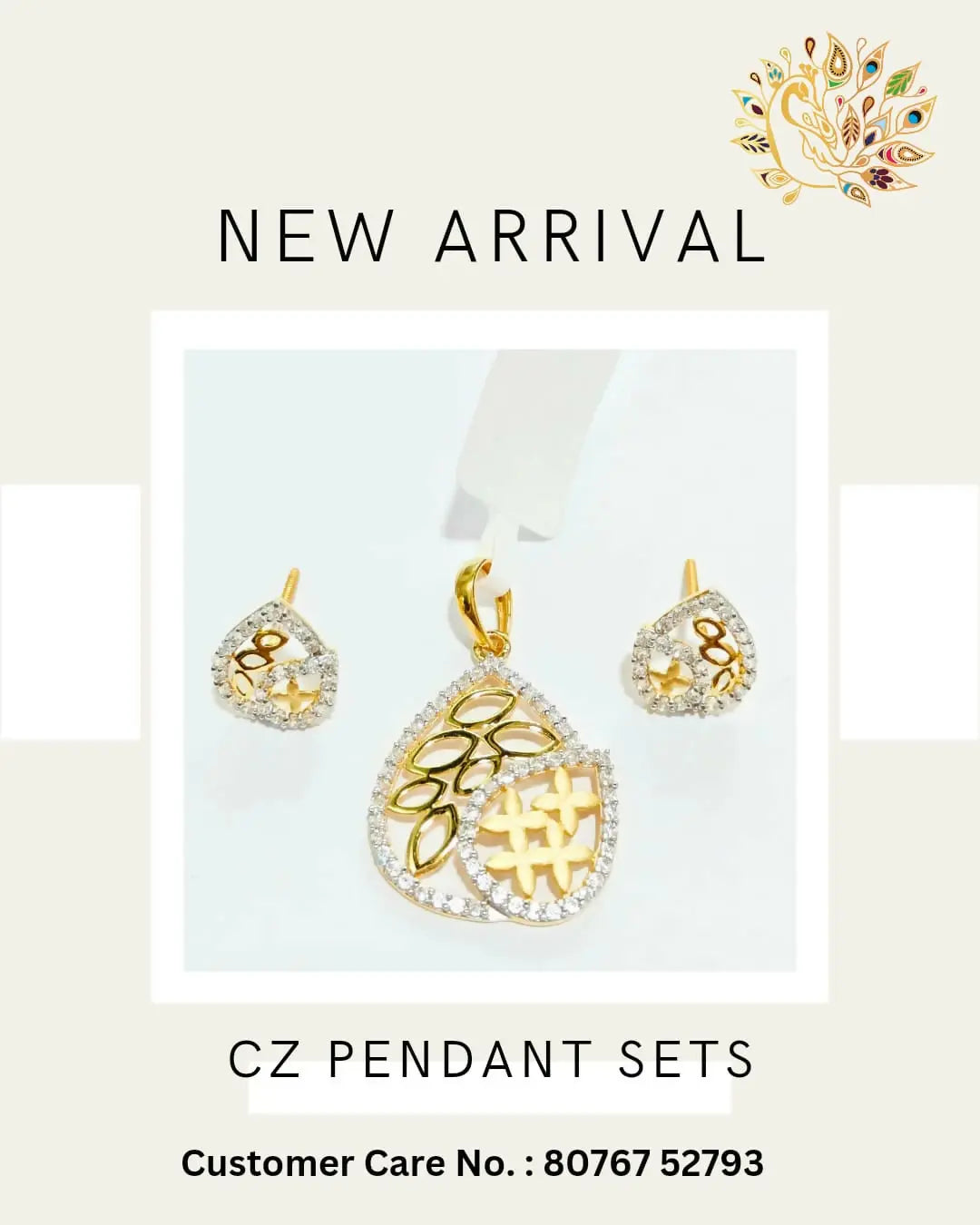 CZ Pendant Set Sarafa Bazar India