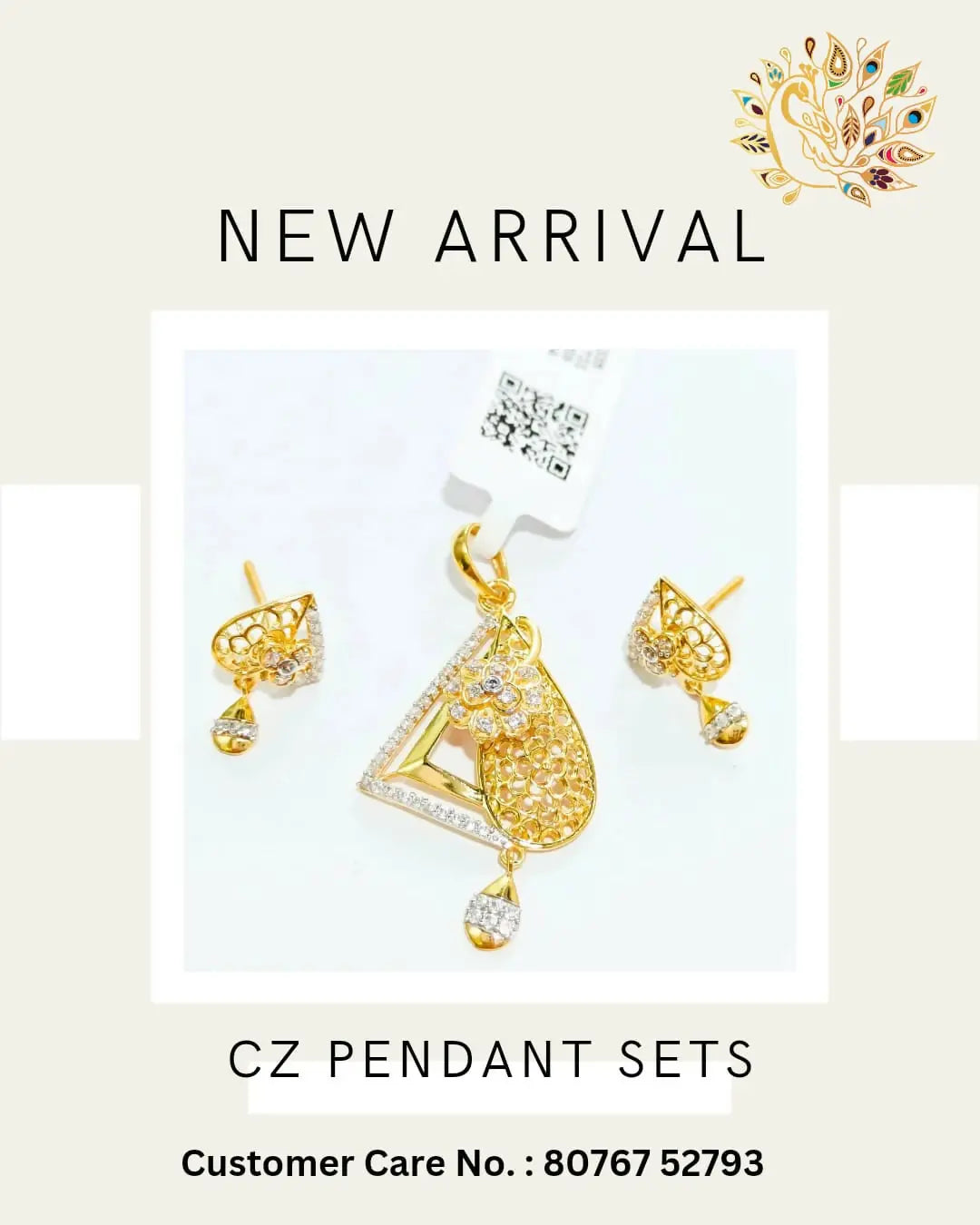 CZ Pendant Set Sarafa Bazar India