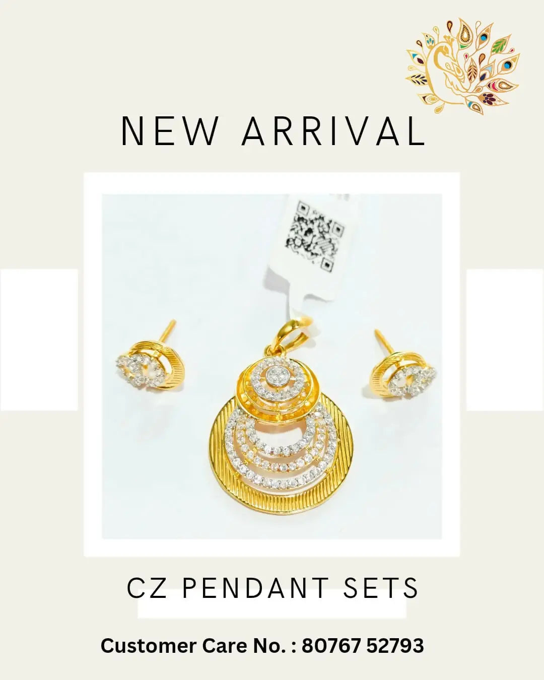 CZ Pendant Set Sarafa Bazar India