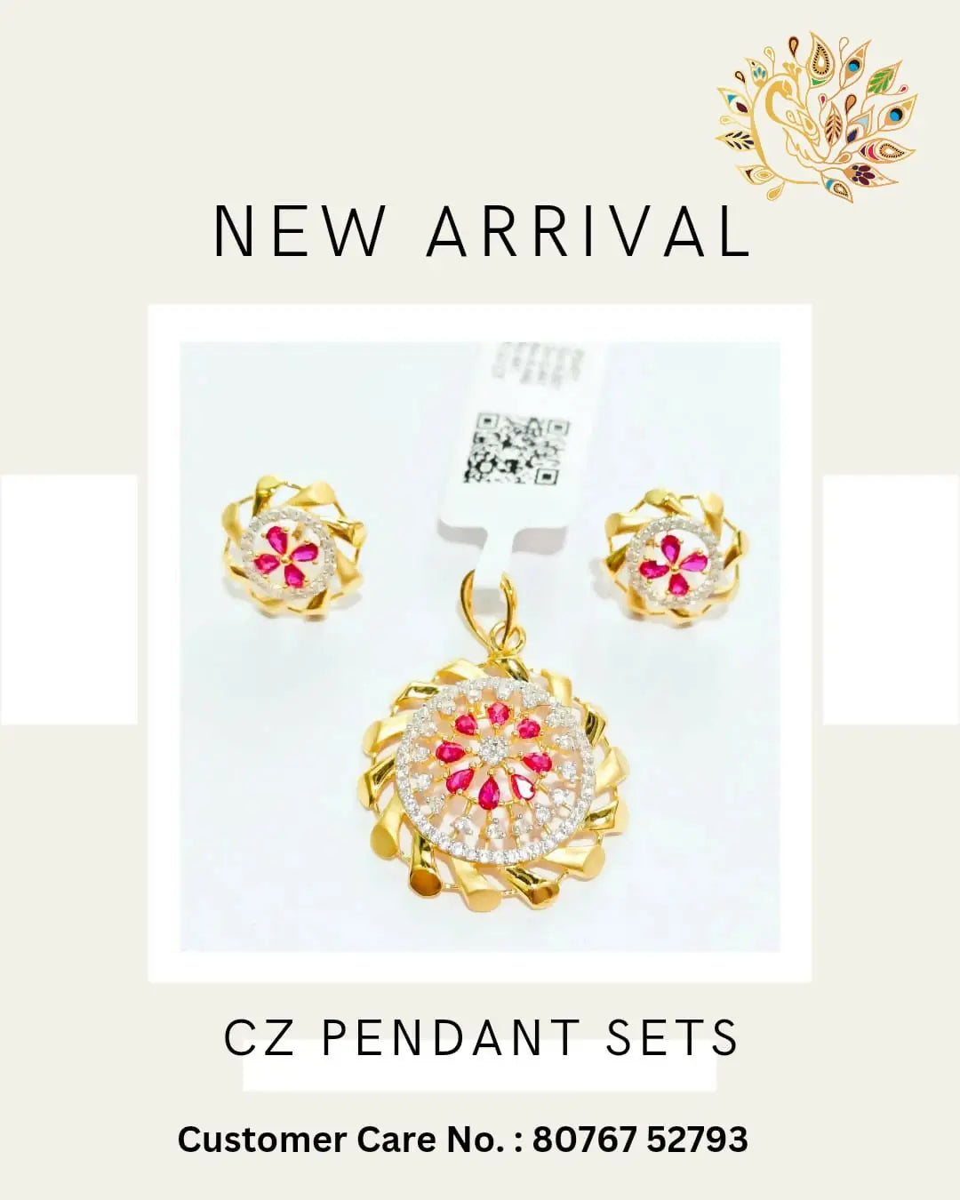 CZ Pendant Set Sarafa Bazar India