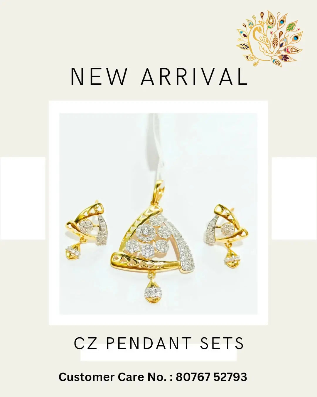 CZ Pendant Set Sarafa Bazar India