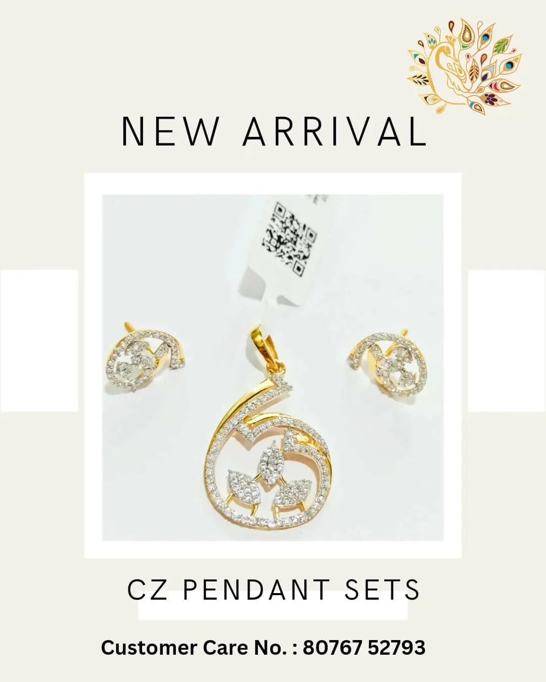 CZ Pendant Set Sarafa Bazar India