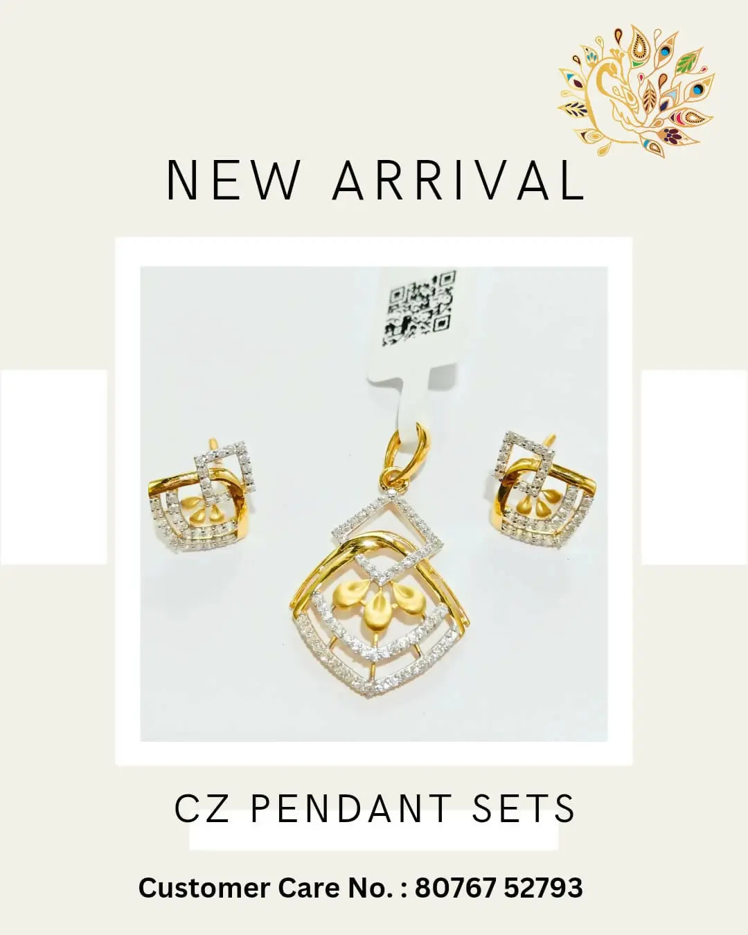 CZ Pendant Set Sarafa Bazar India