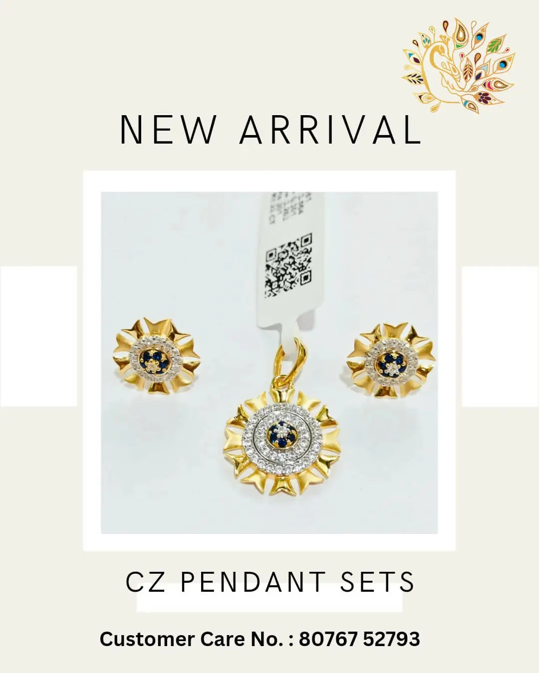 CZ Pendant Set Sarafa Bazar India