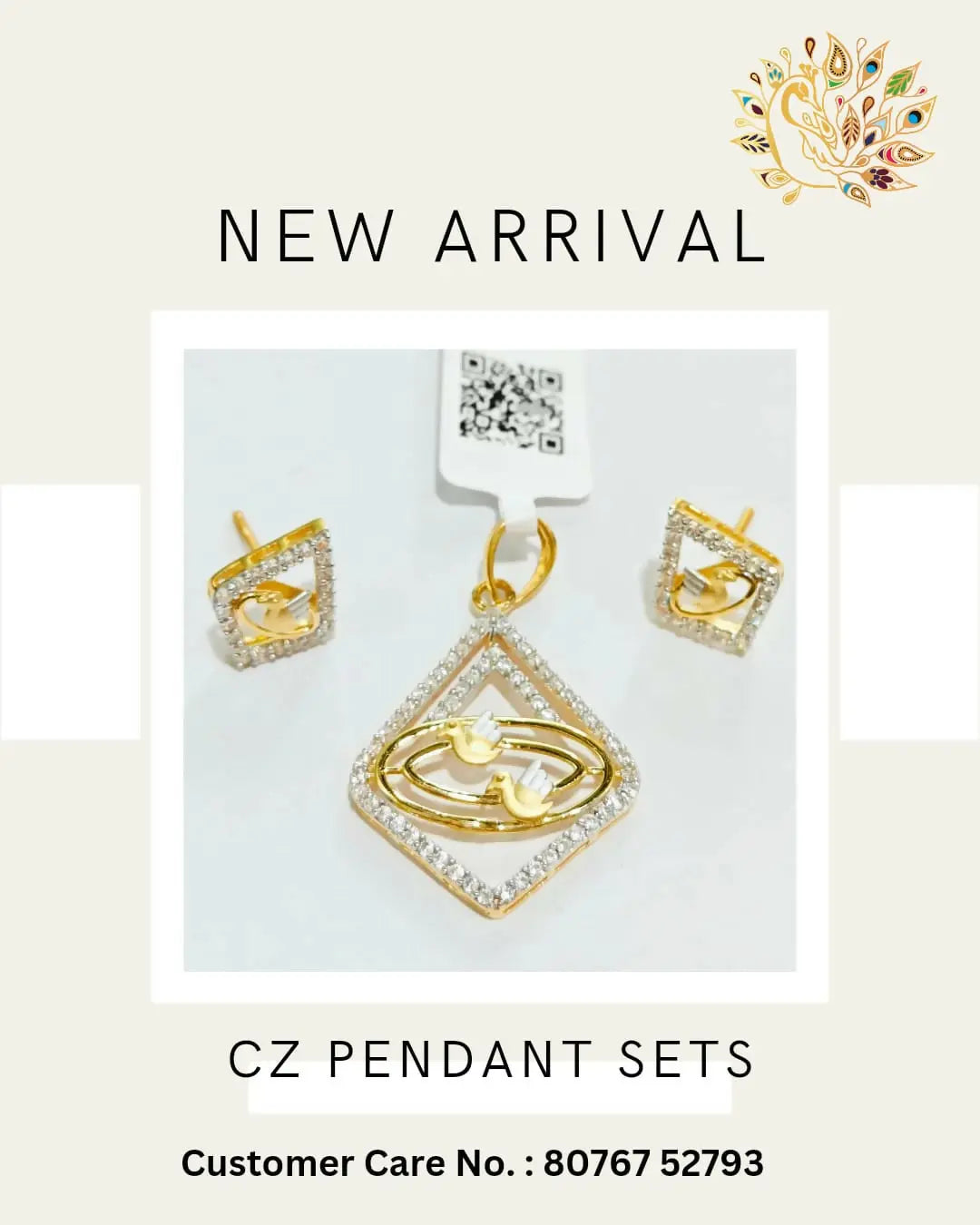 CZ Pendant Set Sarafa Bazar India