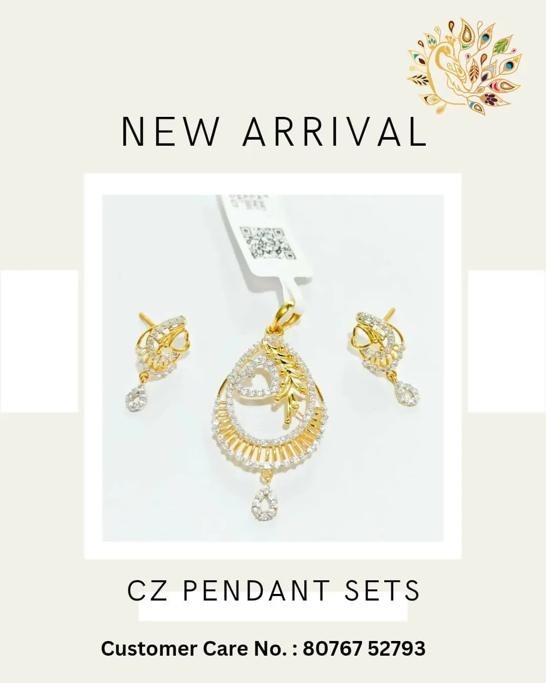 CZ Pendant Set Sarafa Bazar India