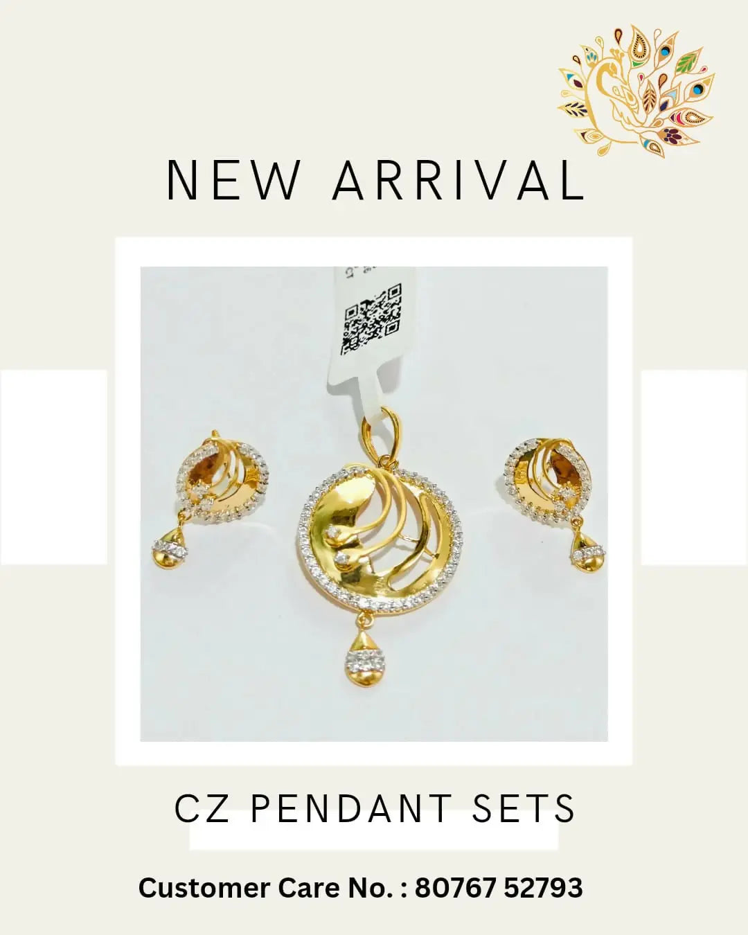 CZ Pendant Set Sarafa Bazar India