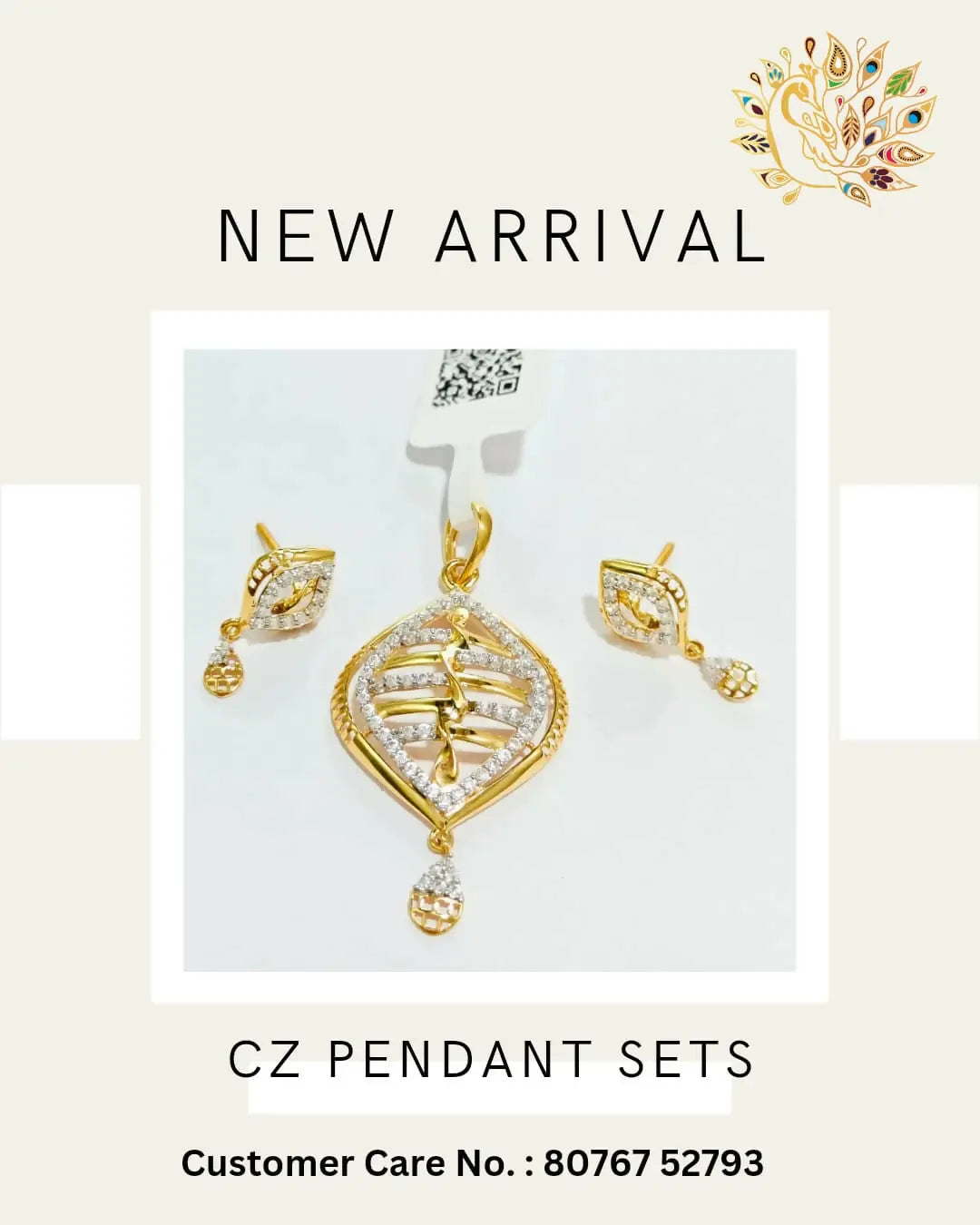 CZ Pendant Set Sarafa Bazar India