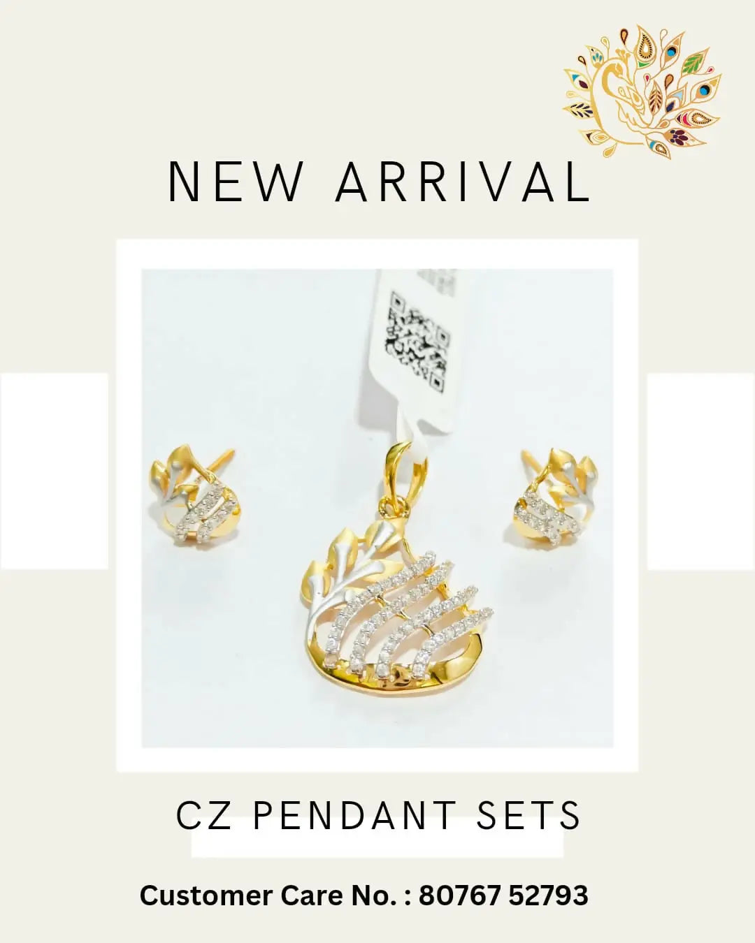 CZ Pendant Set Sarafa Bazar India