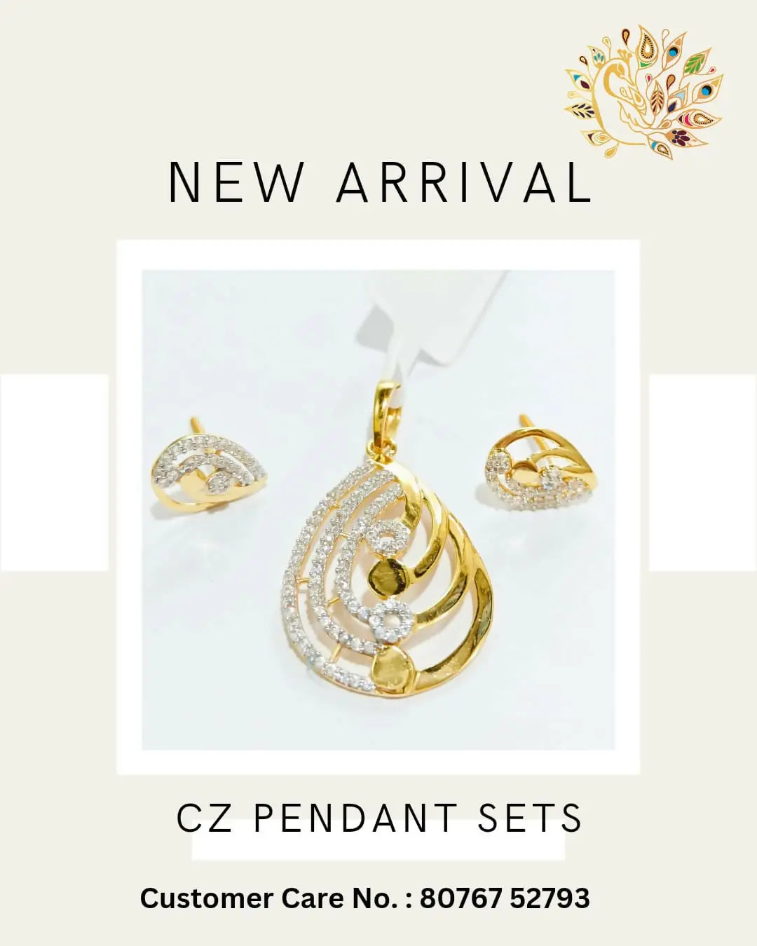 CZ Pendant Set Sarafa Bazar India