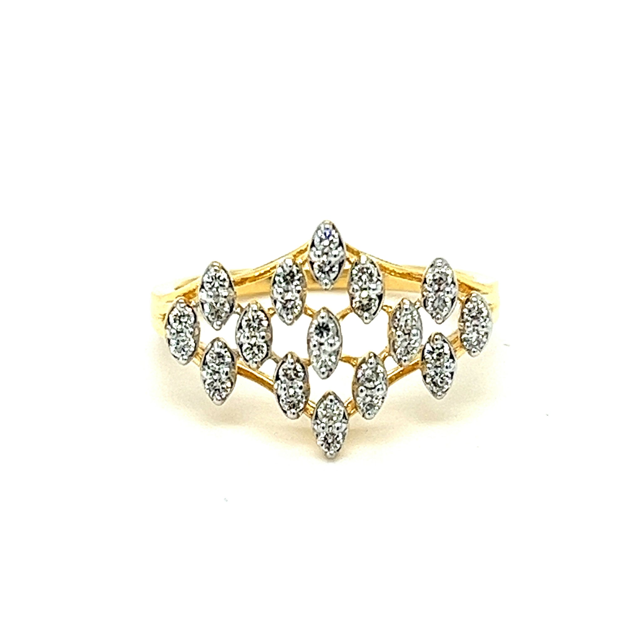 Diamond Ladies Ring - VDR6037 Sarafa Bazar India