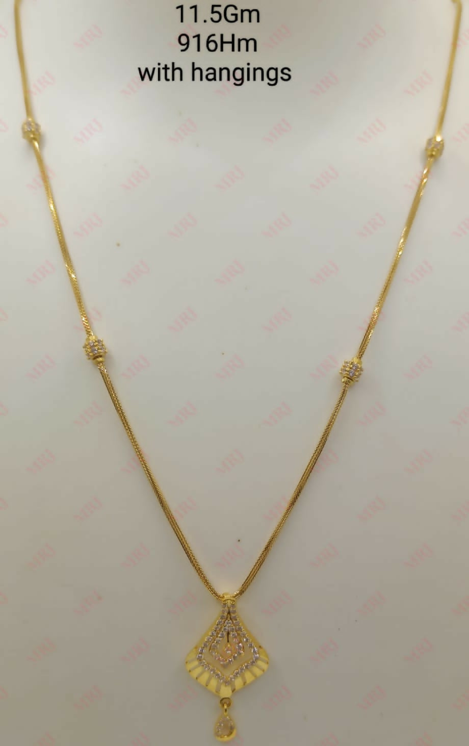 22kt CZ Chain Set Sarafa Bazar India