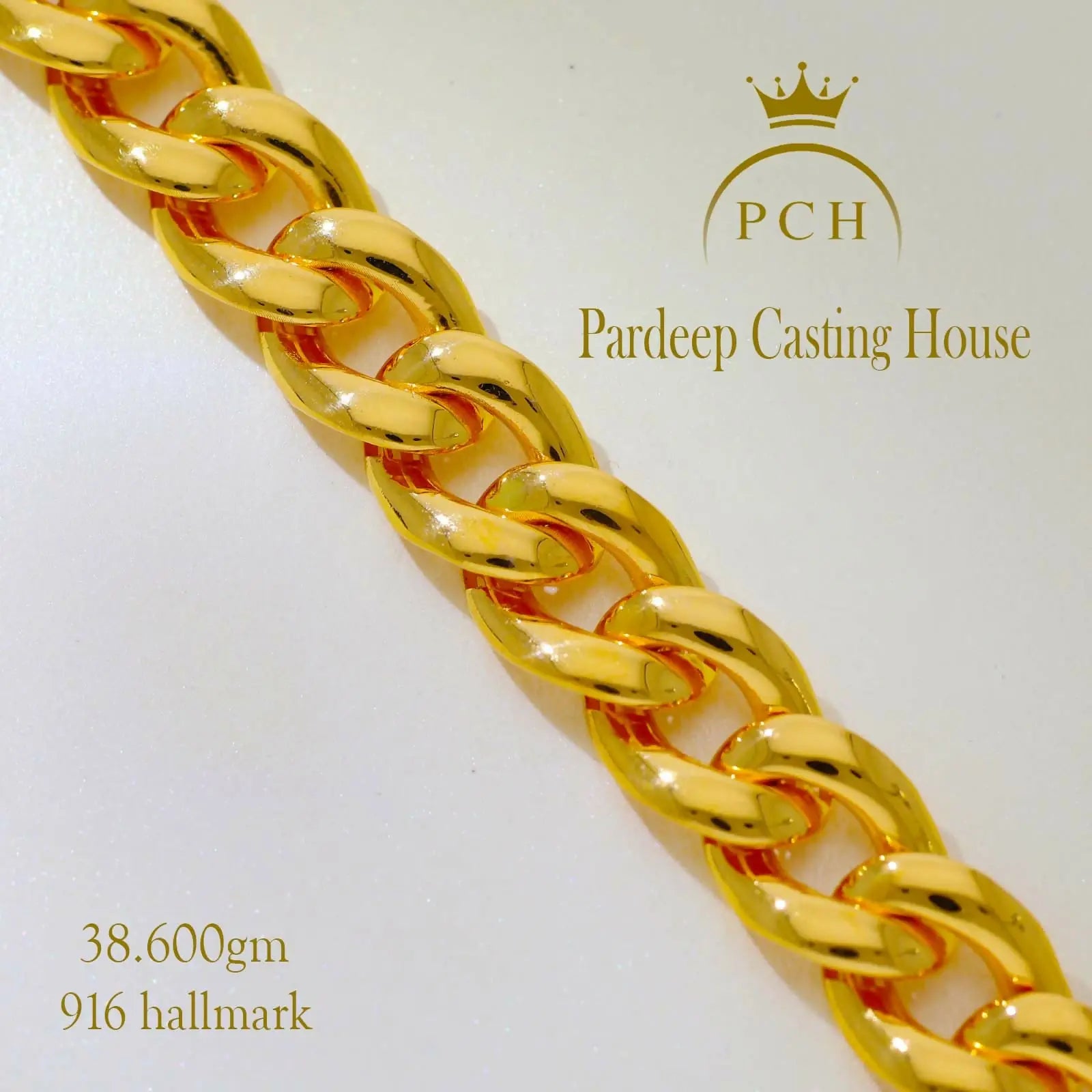 Charming Link Gold Bracelet For Men Sarafa Bazar India